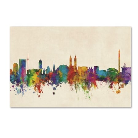 Michael Tompsett 'Bremen Germany Skyline III' Canvas Art,16x24